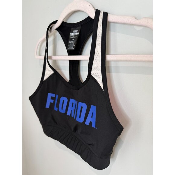 Pink Victoria’s Secret 5th Ocean Ultimate Sports Bra FLORIDA Gators Black Size S - Picture 2 of 11